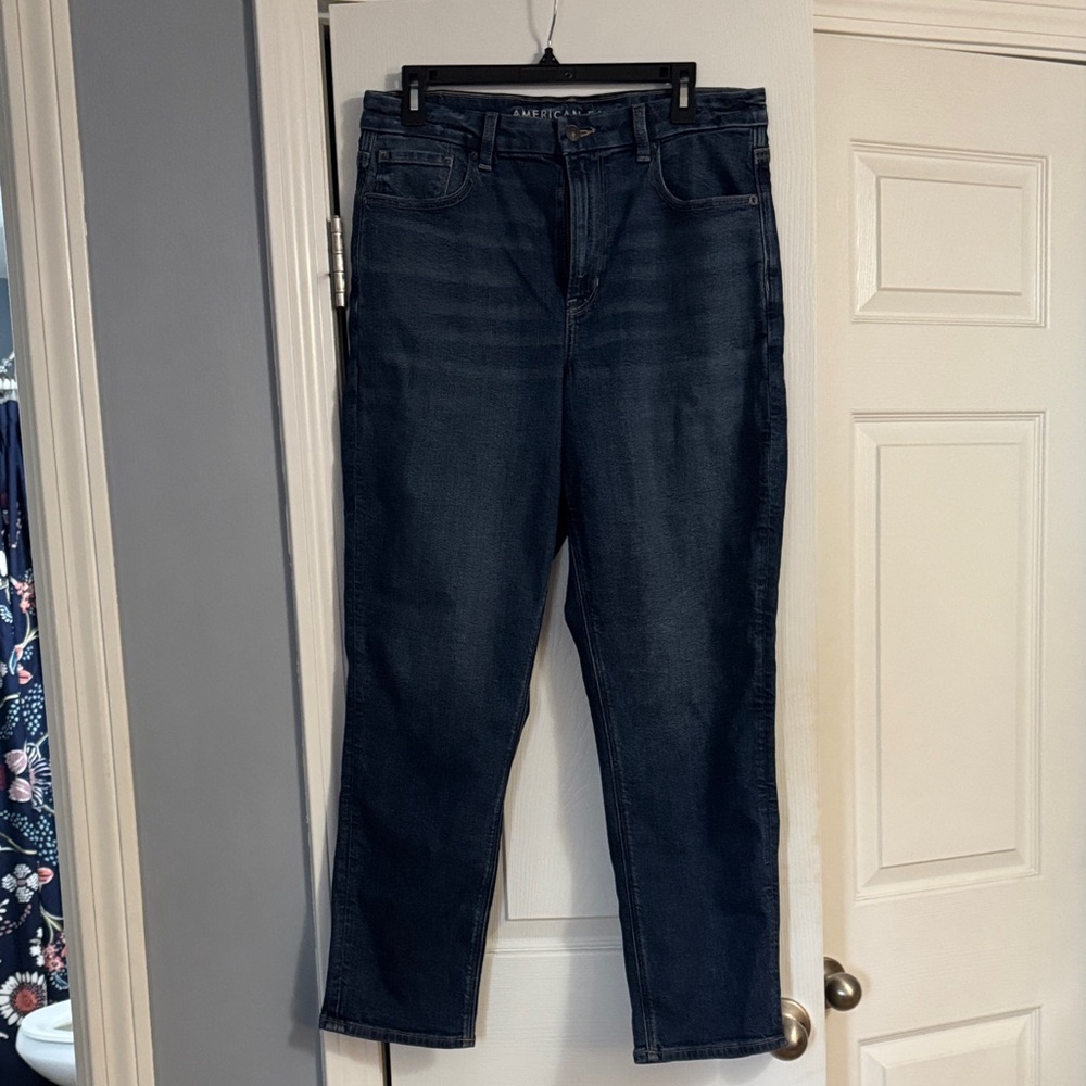 American Eagle Dark Wash Curvy Mom Jean Sz 12